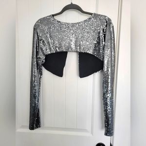 Zara Trafaluc Sequin Shrug Jacket